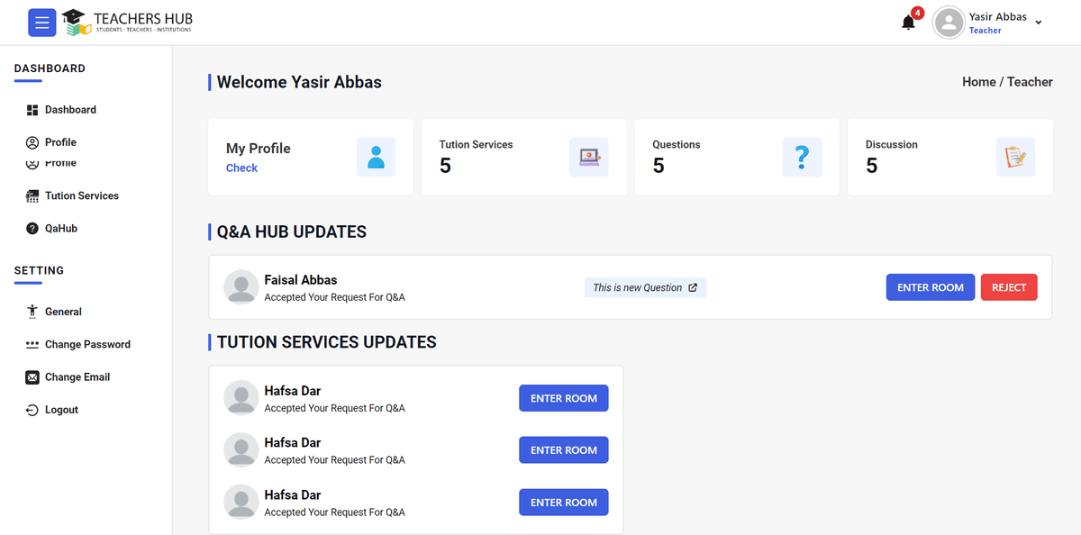 Teacher’s Hub – Complete E-Learning & Tutoring Platform